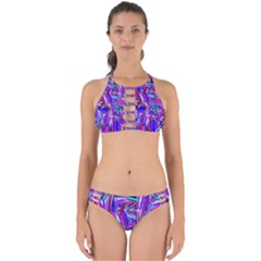 Stars Beveled 3d Abstract Stripes Perfectly Cut Out Bikini Set