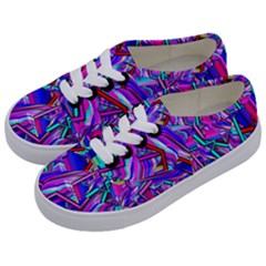 Stars Beveled 3d Abstract Stripes Kids  Classic Low Top Sneakers by Nexatart