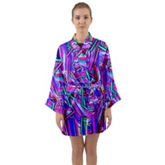 Stars Beveled 3d Abstract Stripes Long Sleeve Kimono Robe by Nexatart