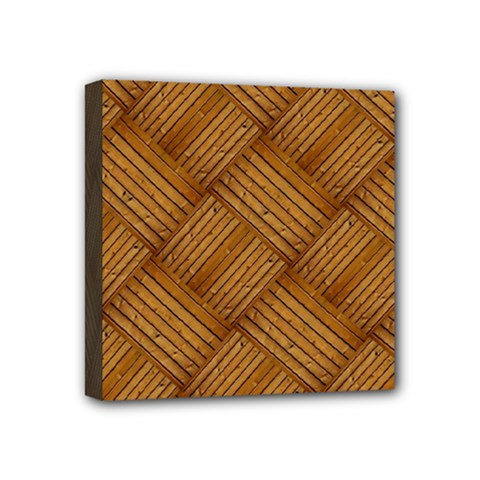 Wood Texture Background Oak Mini Canvas 4  X 4  by Nexatart