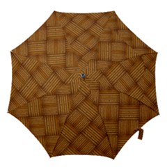 Wood Texture Background Oak Hook Handle Umbrellas (small) by Nexatart