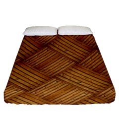 Wood Texture Background Oak Fitted Sheet (queen Size) by Nexatart