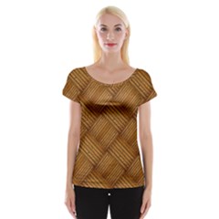 Wood Texture Background Oak Cap Sleeve Tops by Nexatart