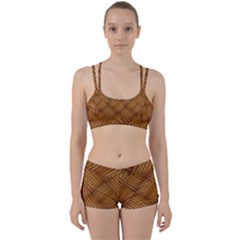 Wood Texture Background Oak Women s Sports Set