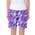 Fabric Textile Texture Purple Aqua Women s Basketball Shorts View2