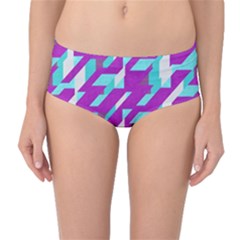 Fabric Textile Texture Purple Aqua Mid-waist Bikini Bottoms by Nexatart