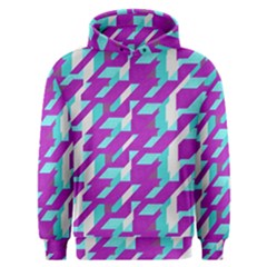 Fabric Textile Texture Purple Aqua Men s Overhead Hoodie by Nexatart