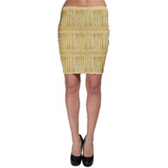 Wood Texture Grain Light Oak Bodycon Skirt by Nexatart