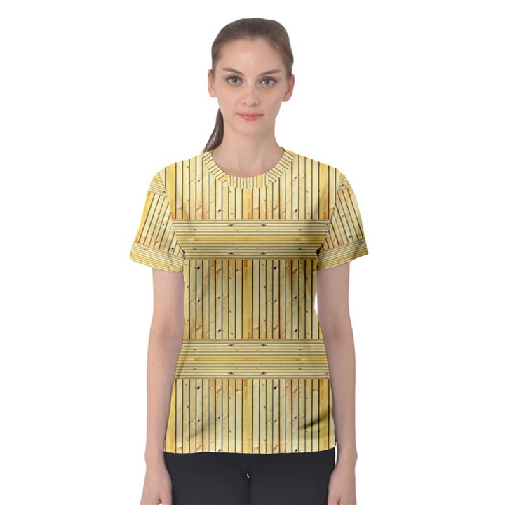 Wood Texture Grain Light Oak Women s Sport Mesh Tee