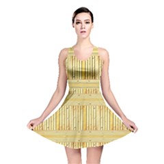 Wood Texture Grain Light Oak Reversible Skater Dress by Nexatart