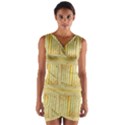 Wood Texture Grain Light Oak Wrap Front Bodycon Dress View1