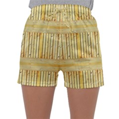 Wood Texture Grain Light Oak Sleepwear Shorts by Nexatart