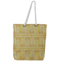 Wood Texture Grain Light Oak Full Print Rope Handle Tote (large)