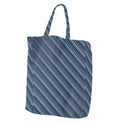 Diagonal Stripes Pinstripes Giant Grocery Zipper Tote by Nexatart