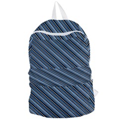 Diagonal Stripes Pinstripes Foldable Lightweight Backpack by Nexatart