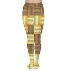 Wood Texture Grain Weave Dark Women s Tights by Nexatart