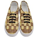 Wood Texture Grain Weave Dark Women s Classic Low Top Sneakers View1