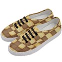 Wood Texture Grain Weave Dark Women s Classic Low Top Sneakers View2