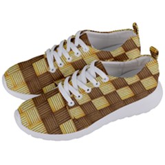 Wood Texture Grain Weave Dark Men s Lightweight Sports Shoes by Nexatart