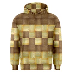 Wood Texture Grain Weave Dark Men s Overhead Hoodie by Nexatart