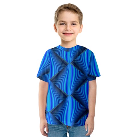 Abstract Waves Motion Psychedelic Kids  Sport Mesh Tee by Nexatart