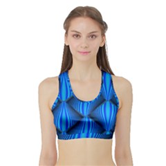 Abstract Waves Motion Psychedelic Sports Bra With Border by Nexatart