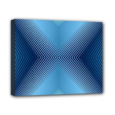 Converging Lines Blue Shades Glow Canvas 10  X 8  by Nexatart