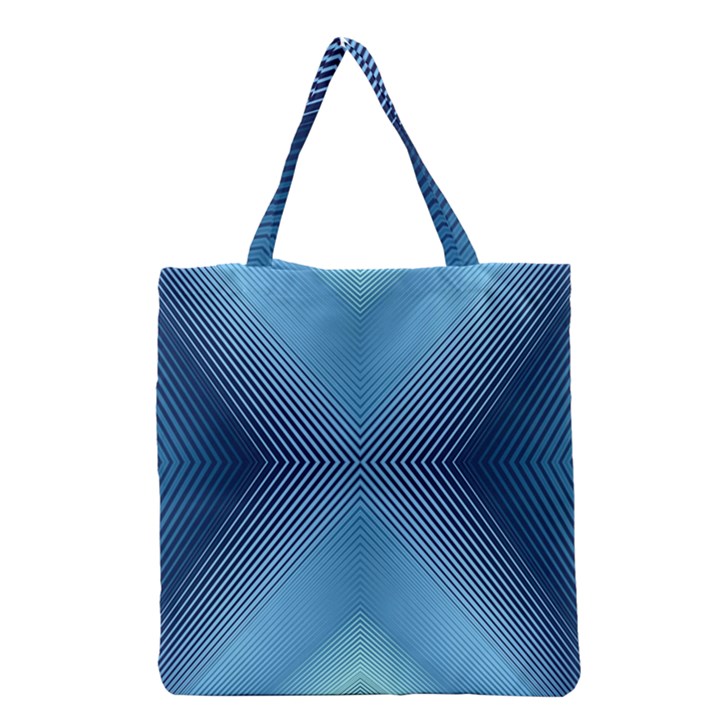 Converging Lines Blue Shades Glow Grocery Tote Bag