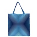 Converging Lines Blue Shades Glow Grocery Tote Bag View2