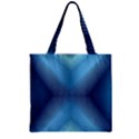 Converging Lines Blue Shades Glow Zipper Grocery Tote Bag View2