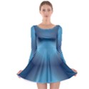 Converging Lines Blue Shades Glow Long Sleeve Skater Dress View1