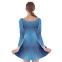 Converging Lines Blue Shades Glow Long Sleeve Skater Dress View2