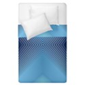 Converging Lines Blue Shades Glow Duvet Cover Double Side (Single Size) View1