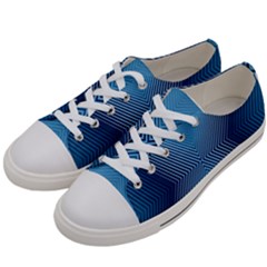 Converging Lines Blue Shades Glow Women s Low Top Canvas Sneakers by Nexatart