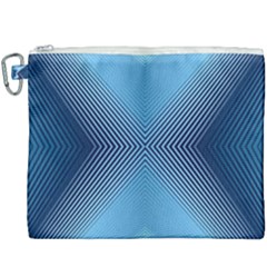 Converging Lines Blue Shades Glow Canvas Cosmetic Bag (xxxl) by Nexatart