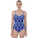 Waves Wavy Blue Pale Cobalt Navy Sweetheart Tankini Set View1