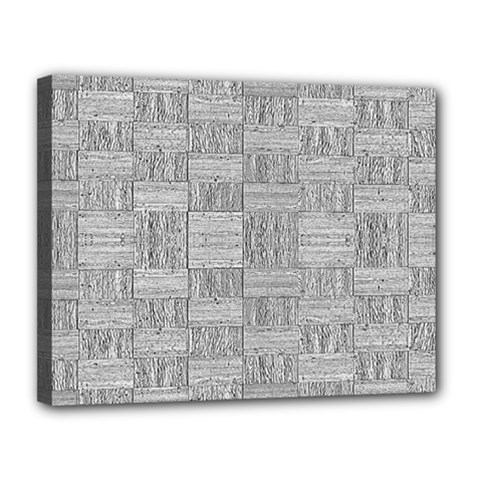 Texture Wood Grain Grey Gray Canvas 14  X 11  by Nexatart