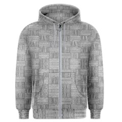 Texture Wood Grain Grey Gray Men s Zipper Hoodie by Nexatart