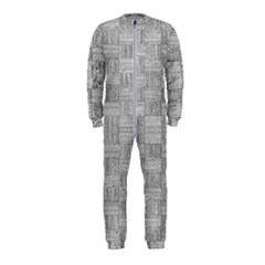 Texture Wood Grain Grey Gray Onepiece Jumpsuit (kids) by Nexatart