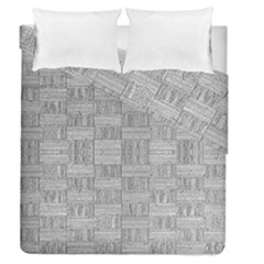 Texture Wood Grain Grey Gray Duvet Cover Double Side (queen Size) by Nexatart