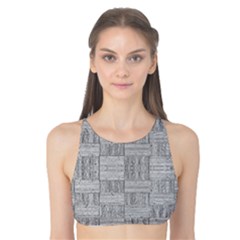 Texture Wood Grain Grey Gray Tank Bikini Top by Nexatart