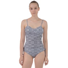 Texture Wood Grain Grey Gray Sweetheart Tankini Set by Nexatart