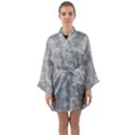 Texture Wood Grain Grey Gray Long Sleeve Kimono Robe View1