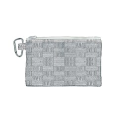 Texture Wood Grain Grey Gray Canvas Cosmetic Bag (small) by Nexatart