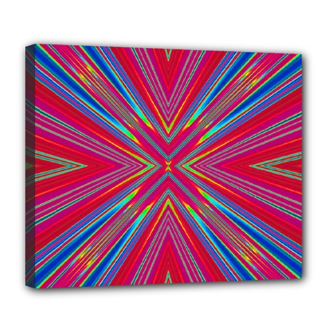 Burst Radiate Glow Vivid Colorful Deluxe Canvas 24  X 20   by Nexatart