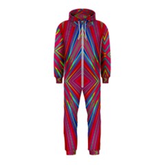 Burst Radiate Glow Vivid Colorful Hooded Jumpsuit (kids) by Nexatart