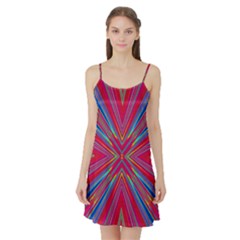 Burst Radiate Glow Vivid Colorful Satin Night Slip by Nexatart