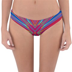 Burst Radiate Glow Vivid Colorful Reversible Hipster Bikini Bottoms by Nexatart