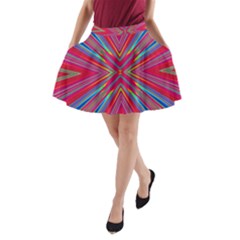 Burst Radiate Glow Vivid Colorful A-line Pocket Skirt by Nexatart