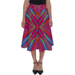 Burst Radiate Glow Vivid Colorful Perfect Length Midi Skirt by Nexatart